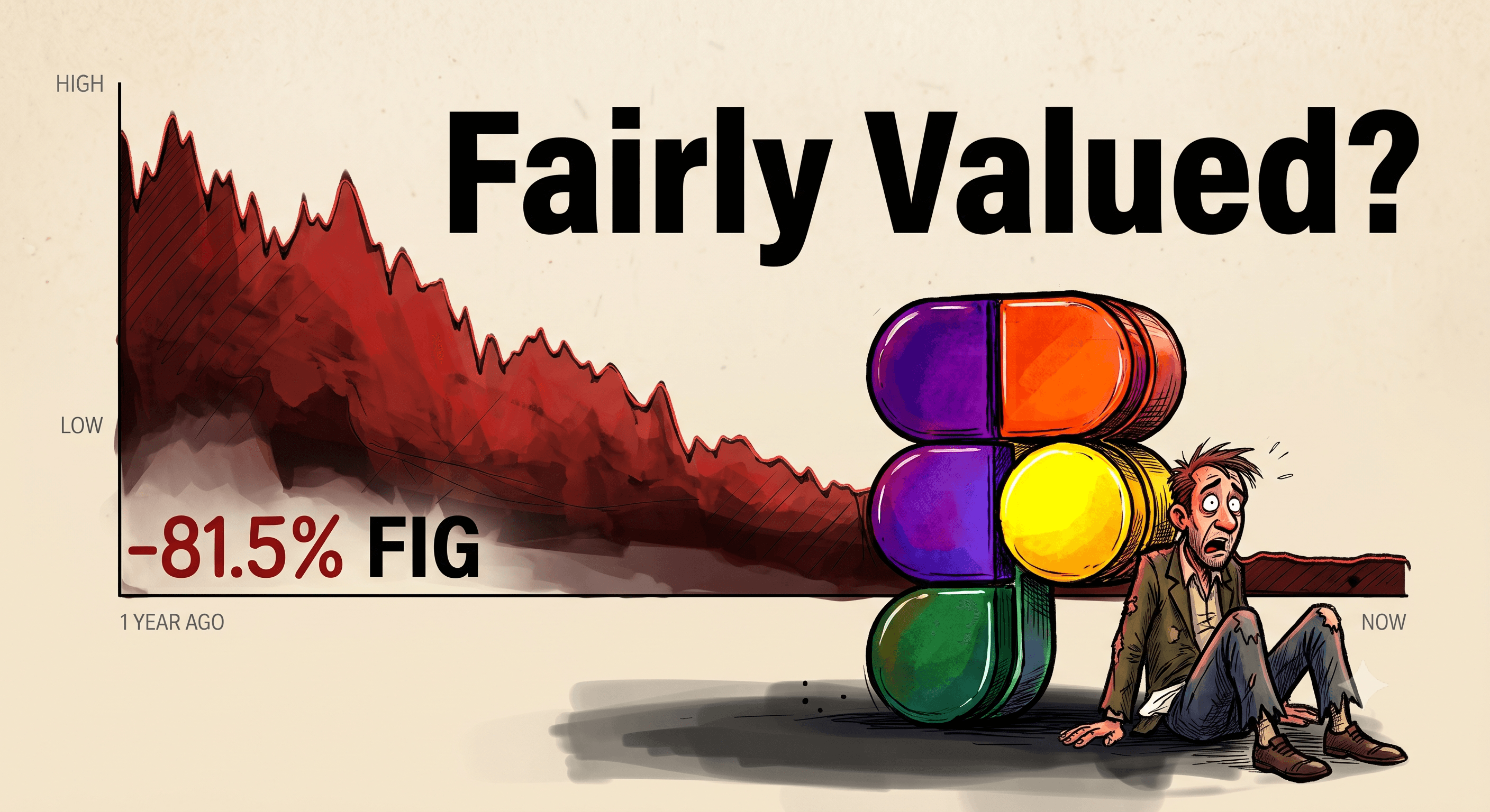 A stylized Figma valuation article image.